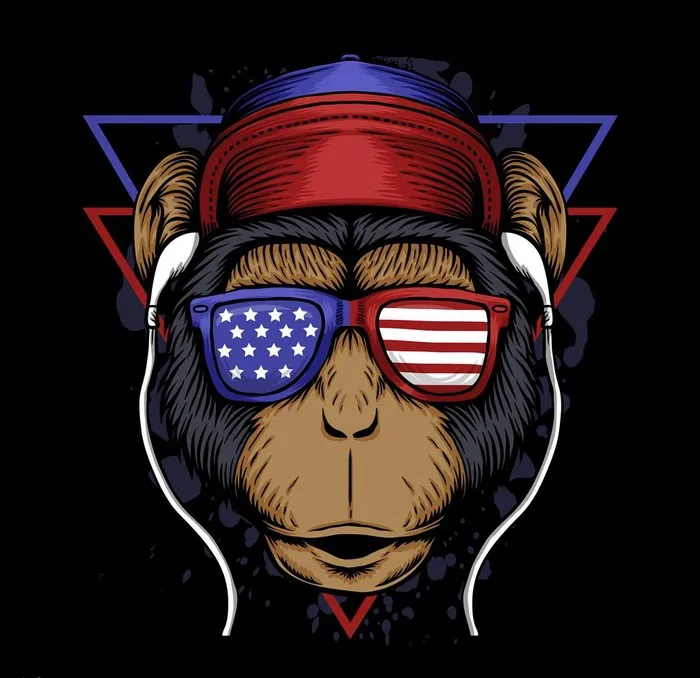 大猩猩图片ai矢量模版下载