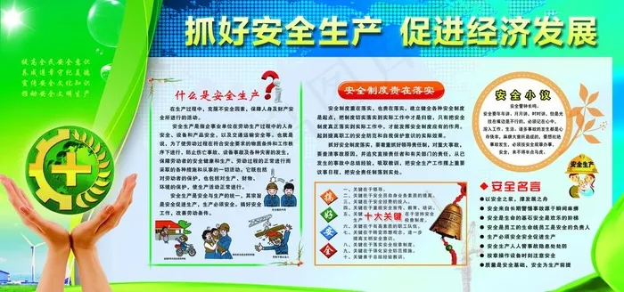 安全生产图片psd模版下载