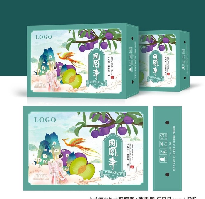 凤凰李包装图片cdr矢量模版下载