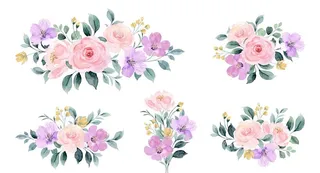 矢量手绘花草植物图片