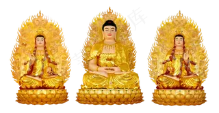 图西方三圣接引图图片