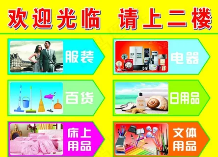 商场 超市 指示牌图片