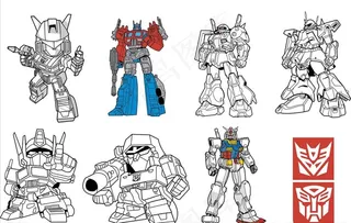 手绘变金刚图片