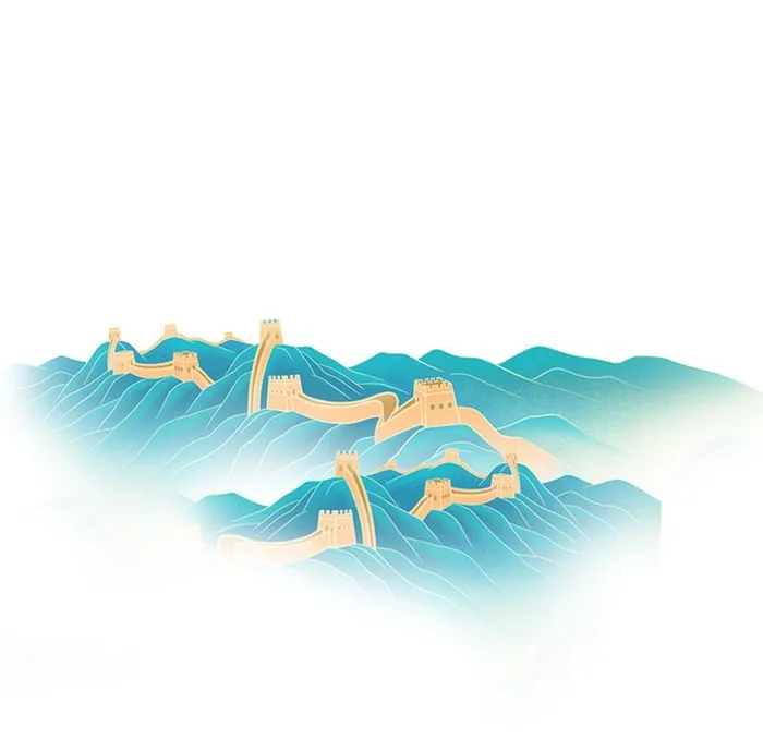 长城插画图片(5669x5669)psd模版下载