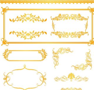 金色欧式花边图片