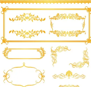 金色欧式花边图片