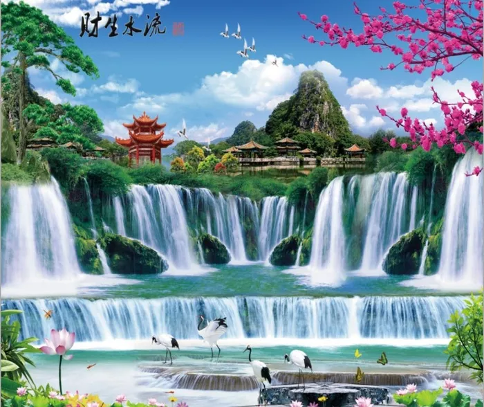 财生水流图片(7257x6350)psd模版下载