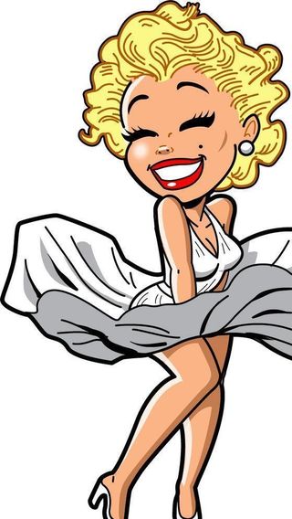 卡通玛丽莲梦露矢量素材图片