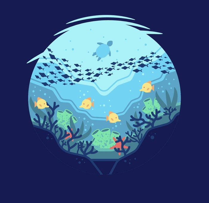 海洋背景 图片ai矢量模版下载
