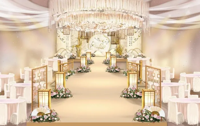 新中式婚礼效果图图片(3543x2125)psd模版下载