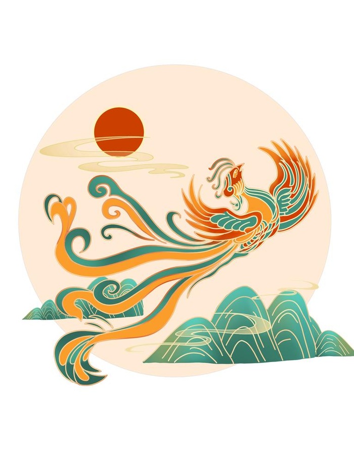 凤凰图片(3072x4107)psd模版下载