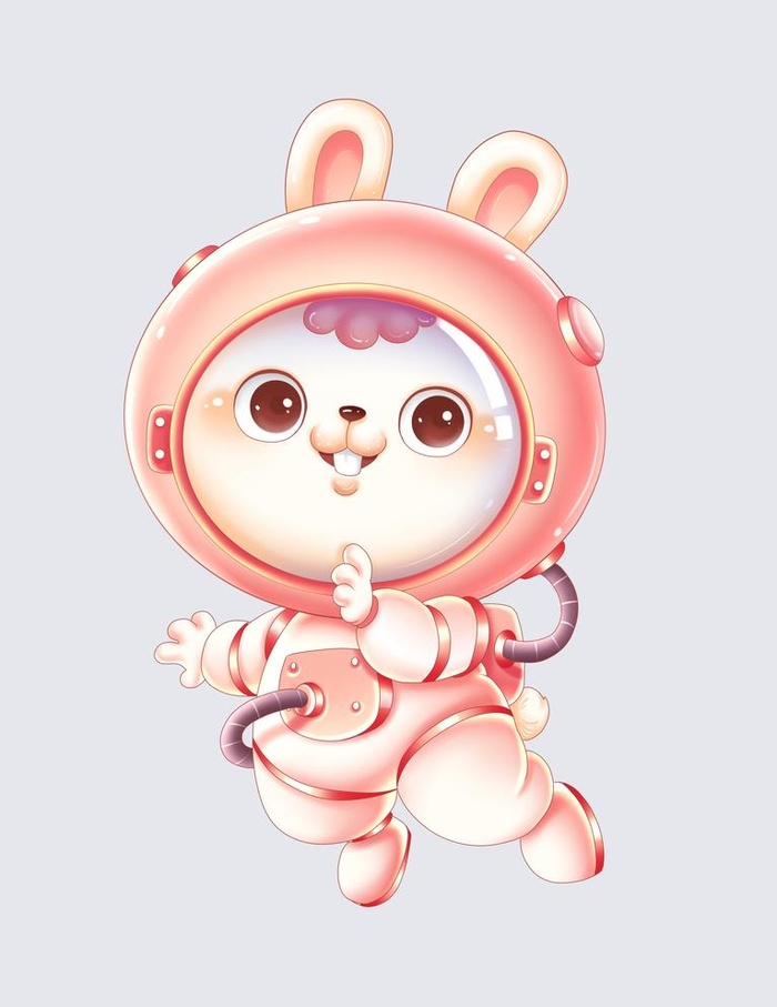 卡通兔子插画图片(3072x4107)psd模版下载