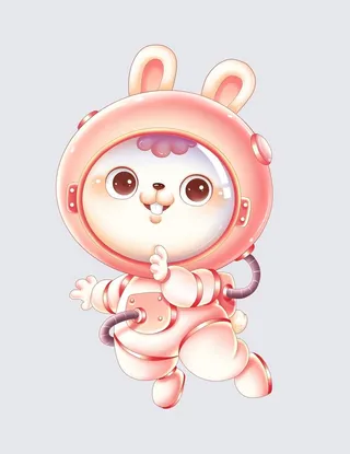 卡通兔子插画图片