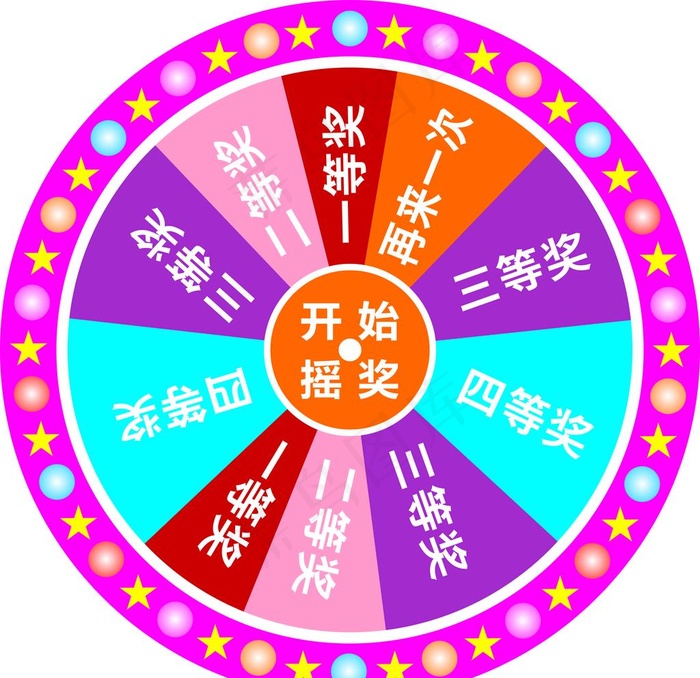 转盘抽奖图片cdr矢量模版下载