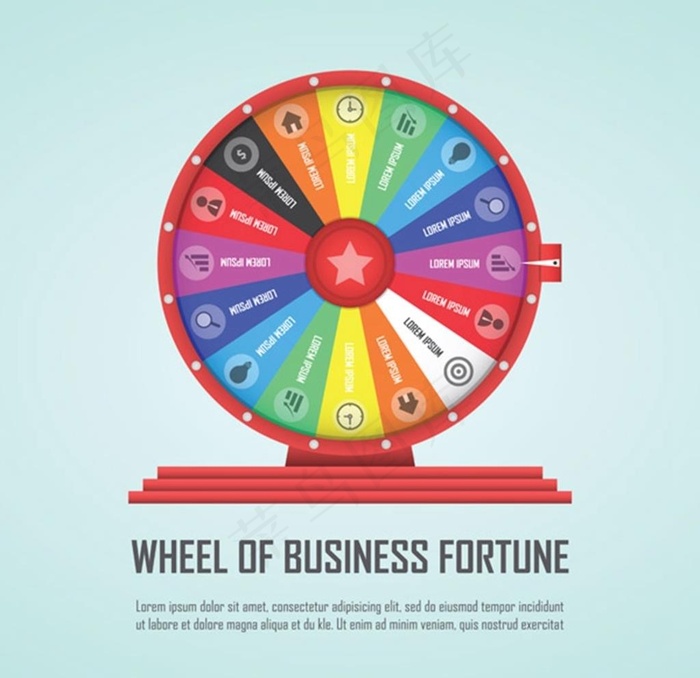 彩色抽奖转盘图片