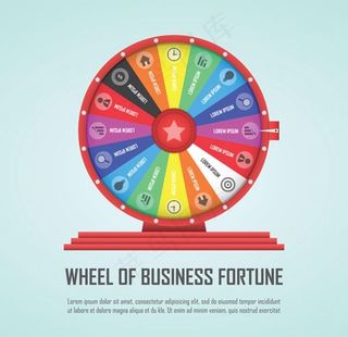 彩色抽奖转盘图片