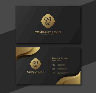 黑色高档名片图片