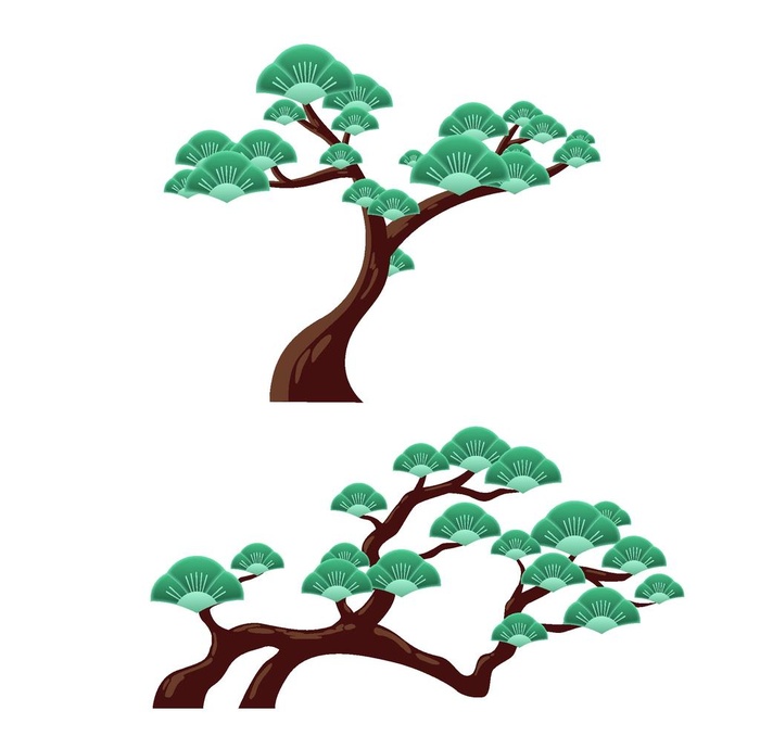 矢量松柏素材图片ai矢量模版下载