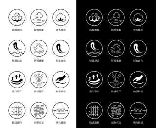 服装面料性能小图标图片