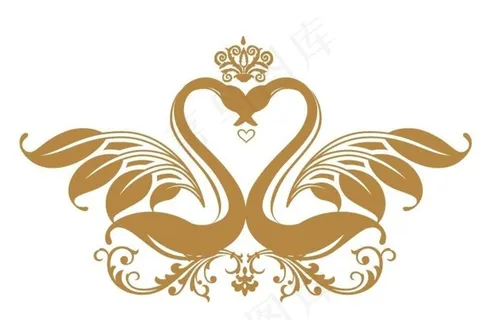 吉祥物 天鹅 婚礼LOGO图片