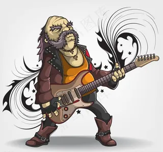 弹吉他图片