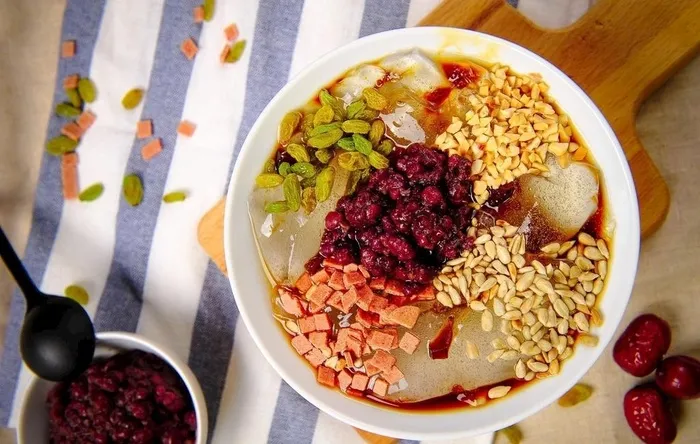 红豆冰粉图片