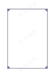 蓝色花边背景边框图片