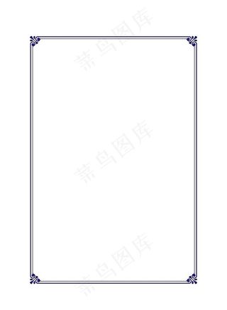 蓝色花边背景边框图片