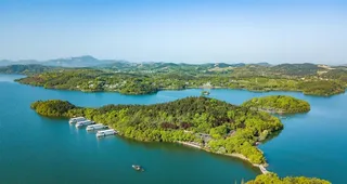 天目湖湖面图片