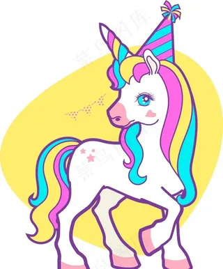 卡通独角兽图片