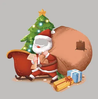 圣诞老人KT板图片