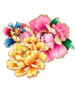 牡丹花月饼礼盒素材图片