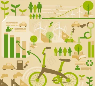 清新环保信息图矢量素图片