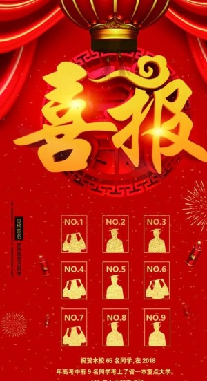 喜报展架图片