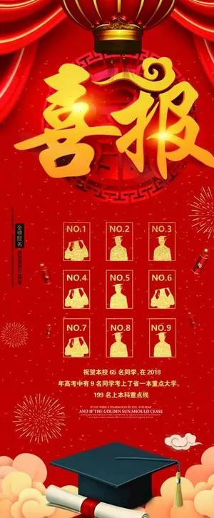 喜报展架图片