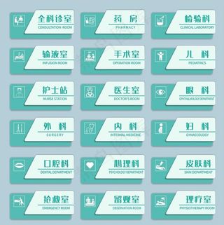 医院科室牌图片