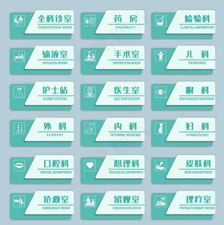 医院科室牌图片