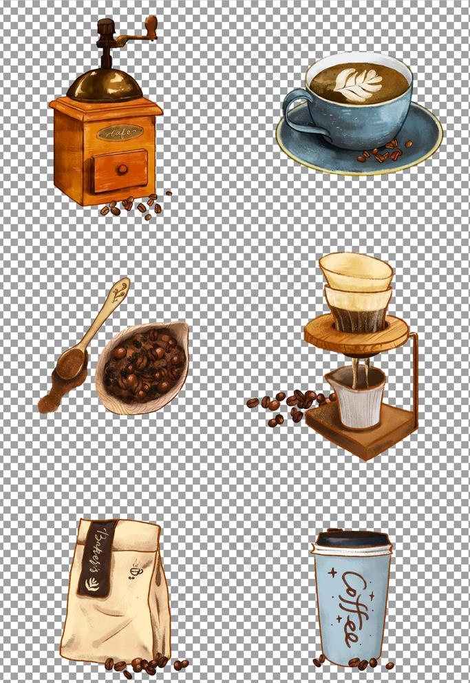 手绘咖啡图片