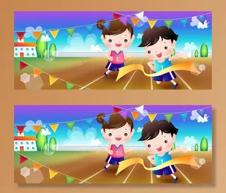 卡通运动会图片