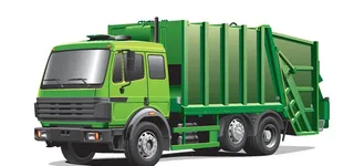 垃圾车矢量图片
