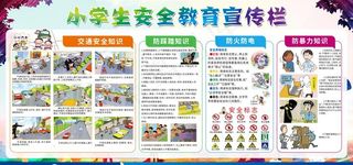 小学生安全教育宣传栏展板图片