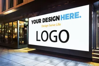 海报易拉宝灯箱样机户外图片