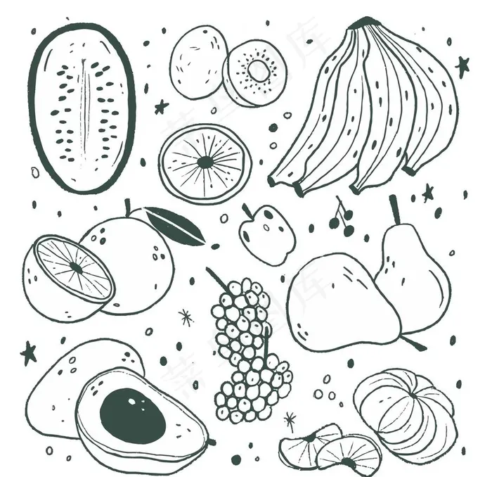 水果 蔬菜          图片ai矢量模版下载