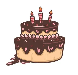 卡通巧克力蛋糕图片