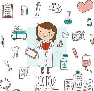 卡通医生图片