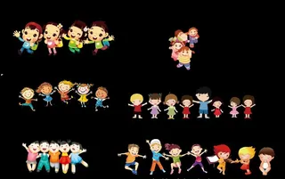 一群快乐的孩子图片