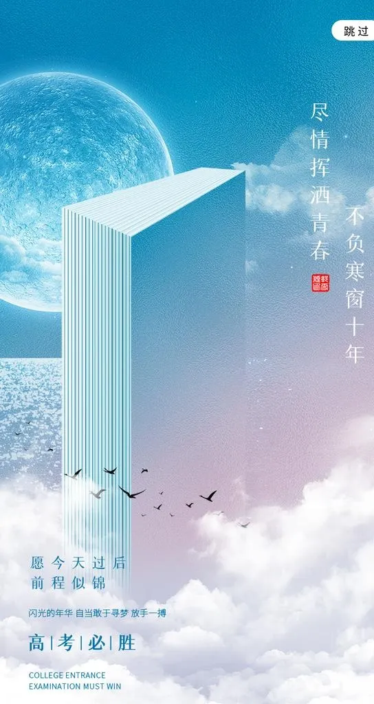 高考海报图片(750x1334)psd模版下载