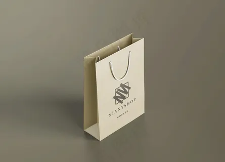 纸质商超购物袋样机PSD模板图片