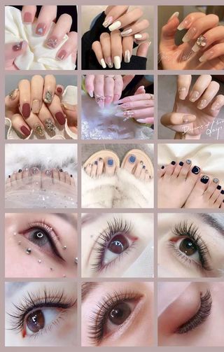 美甲美睫装饰画宣传单图片