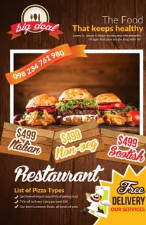 汉堡宣传促销海报图片